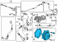 OEM Cadillac Escalade Water Pump Diagram - 12713806