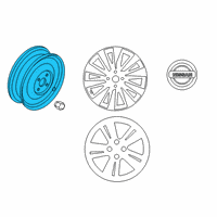 OEM 2022 Nissan Versa Disc Wheel Assembly Diagram - 40300-5RL7A
