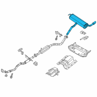 OEM 2016 Jeep Cherokee Exhaust Muffler And Tailpipe Diagram - 68109907AI