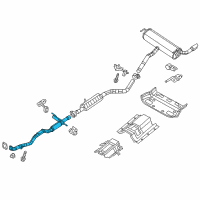 OEM 2015 Jeep Cherokee Front Exhaust Pipe Diagram - 68186153AD