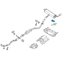 OEM 2017 Jeep Cherokee Hanger-Exhaust Diagram - 68141918AB