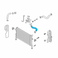 OEM 2018 Hyundai Elantra GT Hose-Radiator Inlet Diagram - 25411-F2050