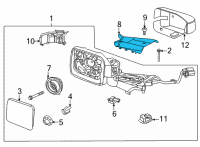 OEM 2022 Ford Bronco COVER - MIRROR HOUSING Diagram - M2DZ-17A703-B