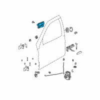 OEM 2001 Saturn LW300 Handle, Inside Diagram - 22674217