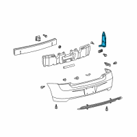 OEM 2009 Pontiac Vibe Shield, Rear Bumper Fascia Splash Diagram - 88975675