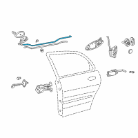 OEM 2002 Hyundai XG350 Rod Assembly-Rear Door Safety Lock, L Diagram - 81470-39020