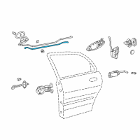 OEM Hyundai XG300 Rear Door Inside Handle Rod, Left Diagram - 81471-39020