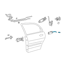 OEM Hyundai XG300 Rod Assembly-Rear Door Actuator, LH Diagram - 81450-39020