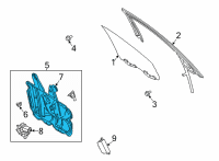 OEM Lincoln Corsair REGULATOR - WINDOW - LESS MOTO Diagram - LJ7Z-5823208-A