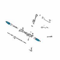 OEM Pontiac Vibe Boot, Steering Gear Diagram - 88971114