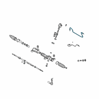 OEM 2004 Pontiac Vibe Pipe, Steering Gear Diagram - 88971109