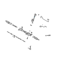 OEM 2005 Pontiac Vibe Bearing, Steering Gear Pinion Shaft Diagram - 94855005