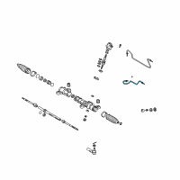 OEM Pontiac Vibe Pipe, Steering Gear Diagram - 88971110