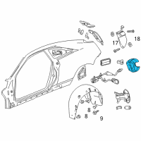 OEM Cadillac Fuel Pocket Diagram - 20802745