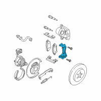 OEM 2010 Chevrolet Impala Bracket, Rear Brake Caliper Diagram - 88967228