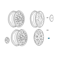 OEM 2001 Chevrolet Monte Carlo Wheel Nut Cap *Argent (Hexagon H*Argent Diagram - 9593233