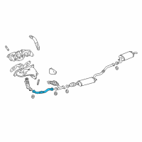 OEM Lexus RX300 Front Exhaust Pipe Assembly No.2 Diagram - 17450-20072