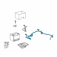 OEM 2004 Cadillac XLR Cable Asm, Battery Positive Diagram - 88987107