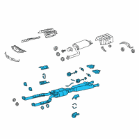 OEM 2013 Lexus LS600h Front Exhaust Pipe Assembly Diagram - 17410-38252