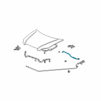 OEM 2003 Honda CR-V Stay, Hood Opener Diagram - 74145-S9A-000