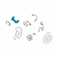 OEM Cadillac SRX Caliper Support Diagram - 25870698