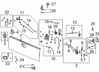 OEM 2022 Honda Ridgeline Actuator Assembly Diagram - 74876-T6Z-A02