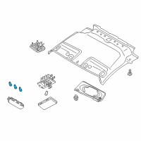 OEM Chevrolet City Express Map Lamp Bulb Diagram - 19317759