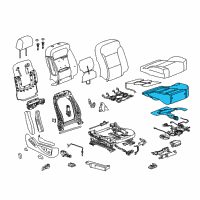 OEM Chevrolet Silverado 1500 Seat Cushion Pad Diagram - 84291505