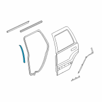 OEM 2005 Jeep Liberty WEATHERSTRIP-B Pillar Secondary Diagram - 55360780AA