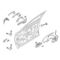 OEM 2020 Infiniti QX50 Rod-Key Lock, LH Diagram - 80515-5NA0A