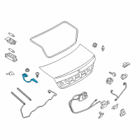 OEM 2012 BMW 750i Left Trunk Lid Hinge Diagram - 41-62-7-189-257