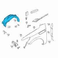 OEM 2021 Lincoln Navigator Fender Liner Diagram - JL7Z-16102-B