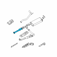 OEM 2014 Nissan Armada Exhaust Tube Front Diagram - 20010-ZV50A