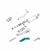 OEM 2015 Nissan Titan Exhaust Manifold With Catalytic Converter Passenger Side Diagram - 14002-ZR00D