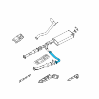 OEM Infiniti QX56 Center Exhaust Tube Assembly Diagram - 20030-ZE00B