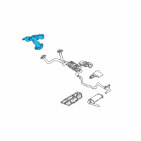 OEM 1995 Chevrolet Camaro Engine Exhaust Manifold Assembly Diagram - 24506364