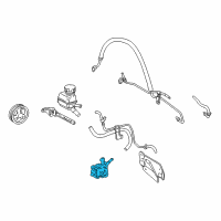 OEM 2002 Toyota Corolla Power Steering Pump Diagram - 44320-02034