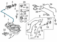 OEM Hyundai TUBE ASSY-TANK TO CANISTER Diagram - 31127-P0820