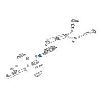 OEM 2015 Honda Crosstour Rubber, Exhuast Mounting Diagram - 18215-TL2-A01