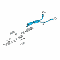 OEM 2011 Acura ZDX Muffler, Exhaust Diagram - 18307-SZN-A02
