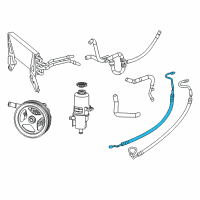 OEM Ram 2500 Hose-Power Steering Pressure Diagram - 5154904AC