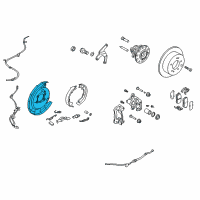 OEM Kia Forte Koup Rear Brake Back Plate Assembly, Left Diagram - 582511M300