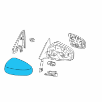 OEM 2013 Infiniti FX37 Inside Mirror Body Cover, Right Diagram - K6373-1BA0A