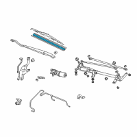 OEM 2008 Honda Odyssey Rubber, Blade (550MM) Diagram - 76632-SHJ-A11