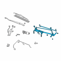 OEM 2010 Honda Odyssey Link, FR. Wiper Diagram - 76530-SHJ-A11