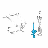 OEM 2003 Lexus RX300 Absorber Assy, Shock, Rear LH Diagram - 48540-49105