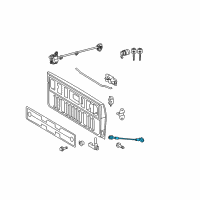 OEM 2020 Toyota Tundra Gate Hinge Strap Diagram - 65770-0C060