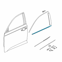 OEM 2018 Honda Accord Molding Assy., L. FR. Door Diagram - 72450-TVA-A01