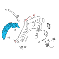 OEM 2012 Lexus CT200h Liner, Rear Wheel Housing Diagram - 65637-76011