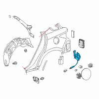 OEM Lexus Lock Assembly, Fuel Lid Diagram - 77030-76010